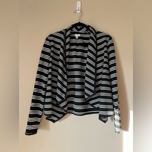 DressBarn Striped Open Blazer